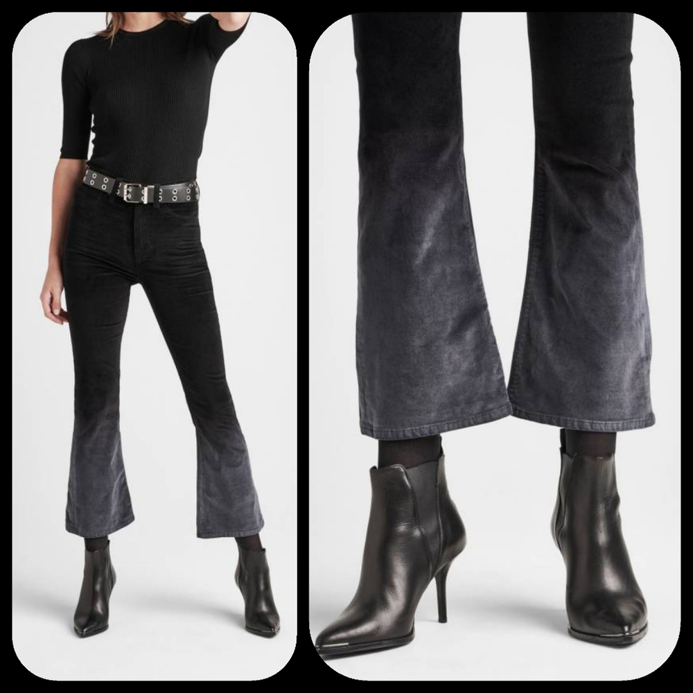Hudson high rise velvet ombré pants 30 NWT